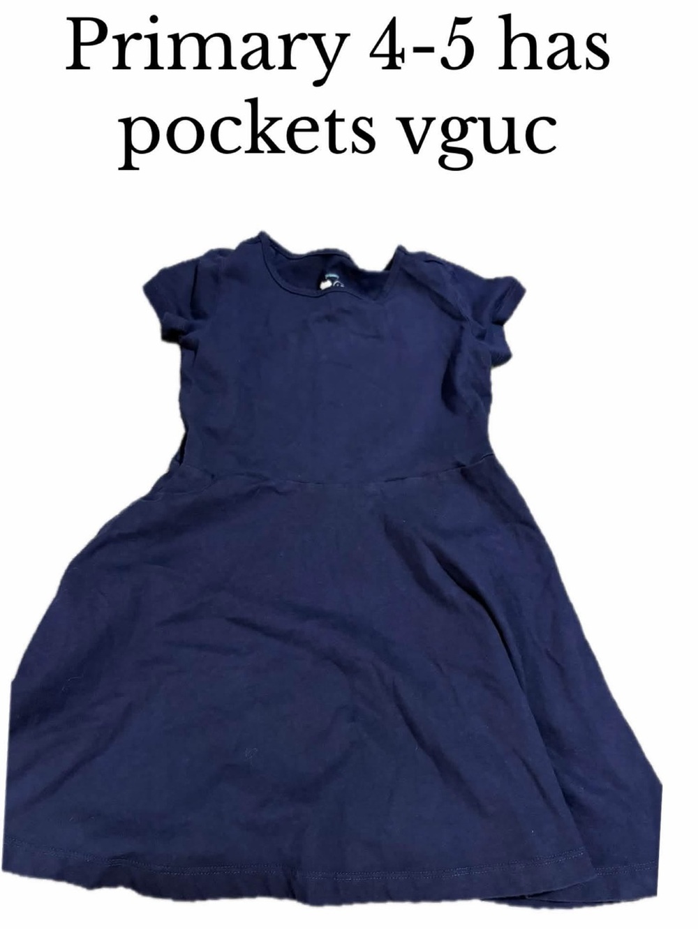 Primary 4-5 blue dress with pockets